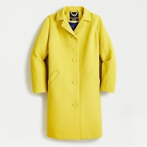 J.Crew Double cloth car coat in yellow curry